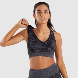 Gymshark ADAPT CAMO SEAMLESS SPORTS BRA - size M